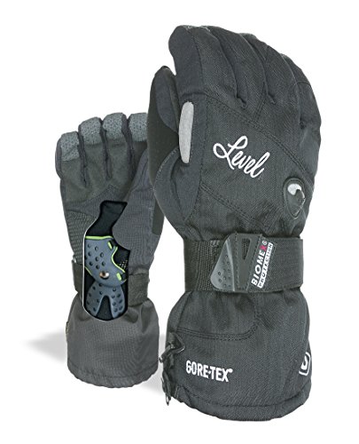 Level Half Pipe W Gore-Tex Guantes, Mujer, Negro, 6.5