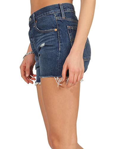 Levi's 501 Original Short Pantalones Cortos, Azul (Silver Lake 0018), W27 (Talla del Fabricante: 27) para Mujer