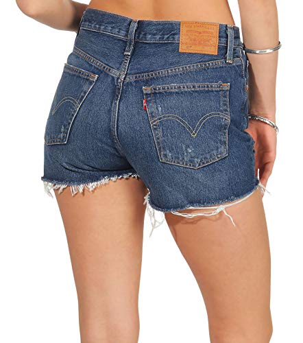 Levi's 501 Original Short Pantalones Cortos, Azul (Silver Lake 0018), W27 (Talla del Fabricante: 27) para Mujer