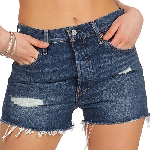 Levi's 501 Original Short Pantalones Cortos, Azul (Silver Lake 0018), W27 (Talla del Fabricante: 27) para Mujer