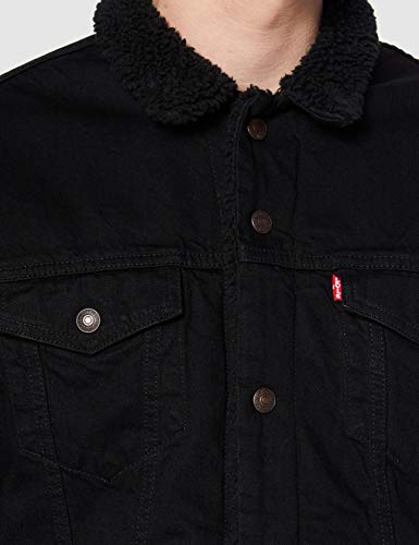 Levi's Type 3 Chaqueta, Negro (Sherpa Trucker), M para Hombre