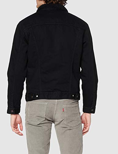 Levi's Type 3 Chaqueta, Negro (Sherpa Trucker), M para Hombre