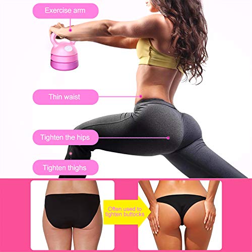 LFANH Pesa rusa para entrenamiento de cadera, hombres y mujeres, peso ajustable de 5 a 12 libras para espalda, muscular, pectoral, entrenamiento muscular, cintura delgada, abdomen, fitness, color rosa