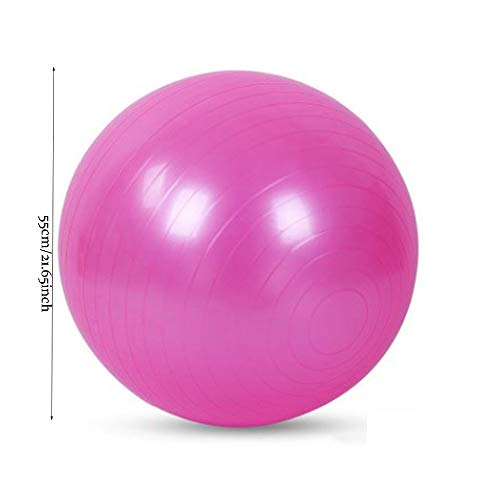 Lhbfcy Pelota Pilates Pelota de Ejercicio 55 cm Fitness Pelota de Yoga Ejercicio Casa Pelota de Yoga Ejercicios Abdominales, Ejercicios Básicos de Rehabilitación de Hombros, Ejercicio Físico (Rosa)