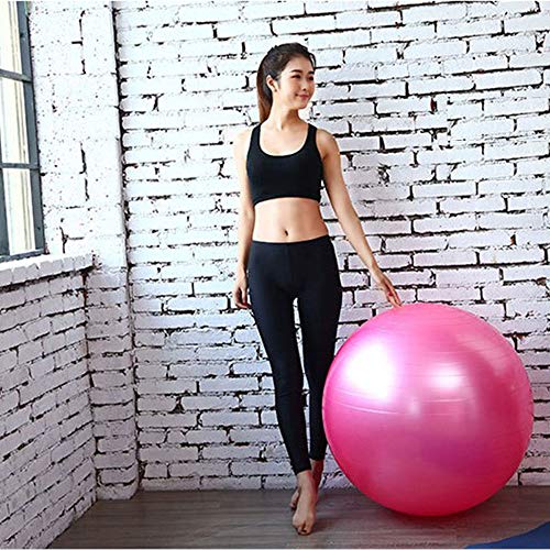 Lhbfcy Pelota Pilates Pelota de Ejercicio 55 cm Fitness Pelota de Yoga Ejercicio Casa Pelota de Yoga Ejercicios Abdominales, Ejercicios Básicos de Rehabilitación de Hombros, Ejercicio Físico (Rosa)