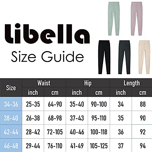 Libella Leggings de Invierno para Mujer Leggings térmicos cálidos con vellón Interior Pantalones Gruesos Cintura Alta Ligero Apretado Bases térmicas 4163 Gris M L