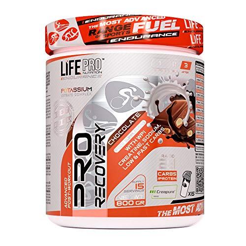 Life Pro Endurance Pro Recovery 800g | Regeneración con Carbohidratos | Maximiza la recuperación | Recuperador Muscular (CHOCOLATE)