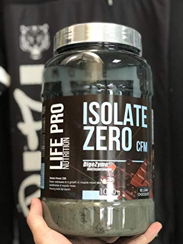 Life Pro Isolate Zero 1Kg | Suplemento Deportivo de Proteína de Suero Aislada, Suplemento Proteísnas para Mejora y Crecimiento del Sistema Muscular, Aumenta Resistencia, Sabor Chocolate Belga