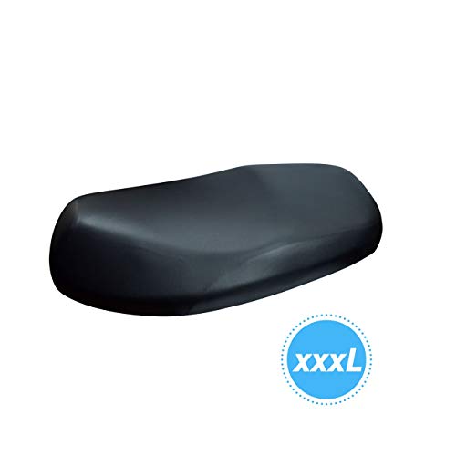 LIHAO Funda Impermeable para Asiento de Motocicleta Almohadilla de Cuero Asiento - Tamaño XXXL (Negro)