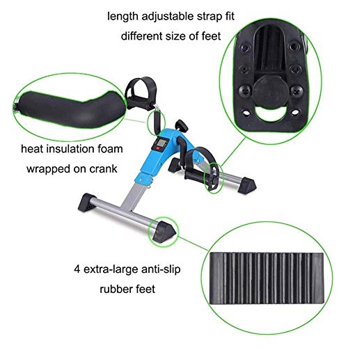 LILIS Máquina de Step Pedal ejercitador - Ciclo de Escritorio portátil con el monitor LCD - mano, brazo y pierna Venta ambulante Máquinas de ejercicios - Bajo Impacto, plegable ajustable aparatos de e