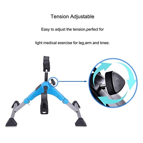 LILIS Máquina de Step Pedal ejercitador - Ciclo de Escritorio portátil con el monitor LCD - mano, brazo y pierna Venta ambulante Máquinas de ejercicios - Bajo Impacto, plegable ajustable aparatos de e