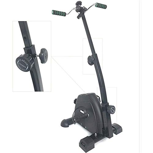 LILIS Máquina de Step Pedal portátil Ejercitador - mano, brazo y pierna Máquinas de ejercicios Venta ambulante con el monitor LCD - Ajustable aparatos de ejercicios de rehabilitación for personas mayo