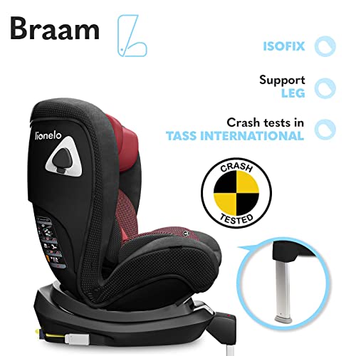 LIONELO Braam Asiento de seguridad Para niños 0-36 kg, Regulación del respaldo de 5 niveles, Regulación del reposacabezas de 9 niveles, SideProtet ISOFIX