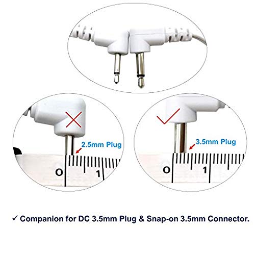 LiteTour Cable Repuesto TENS Electroestimulador Cable para TENS EMS Electroestimulación Masajeador - 3.5mm Plug to 3.5mm Snap-on