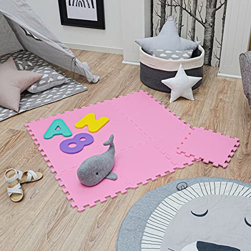 LIttleTom 10 Piezas Alfombra Puzzle para Bebés y Niños - 30x30 Suelo Goma EVA Tapete Juego Infantil