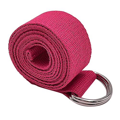 Liujiami Yoga Correas Algodon Pilates Cinturón Ajustable 183cm Fitness Gimnasio Banda Hogar Gym Entrenamiento Ejercicio Estiramientos Accesorios