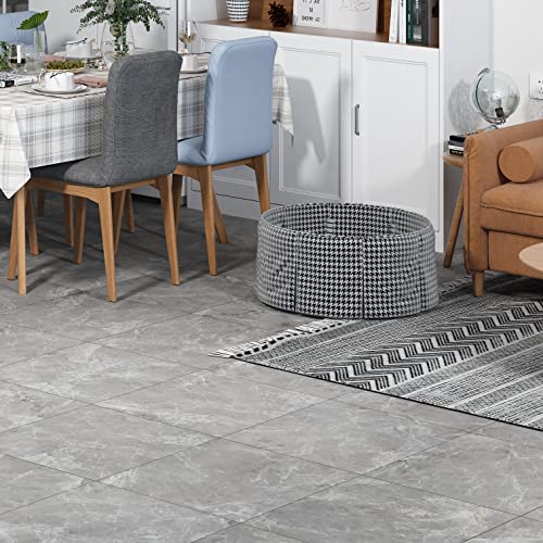 Livelynine 32 Losetas Suelo Vinilo Autoadhesivo Baño Vinilo Suelo Cocina Adesivo Losetas Vinilo para Suelo 30X30 Piso Vinilico Adhesivo Suelo Sala-Impermeable-Antiralladuras-Suelo Vinilico Marmol Gris