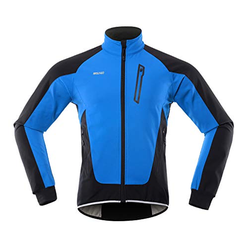 Lixada Chaqueta de Ciclismo para Hombre, Ciclismo Chaqueta Cortavientos, Hombres Invierno Softshell Cálida y Impermeable, Chaqueta de Ciclismo, Montaña, Otoño e Invierno