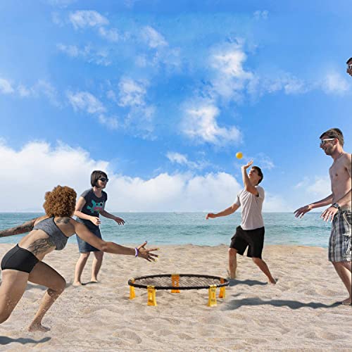 Lixada Juegos Playa, Juegos al Aire Libre, Pelota Playa, Spike Strike Ball, Juego Play 4 , Juego Spike Ball para Deportes de Escuadra Al Aire Libre, Actividades de Diversión, Herramientas de Gimnasio