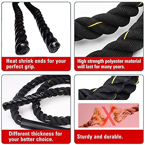 LKZL Battle Rope Cuerda de Batalla de Fitness, Cuerda de Saltar Pesada de Ø38 Mm, Cuerda de Salto Ponderada para Hombres Ejercicio Muscular, Entrenamiento de Fuerza Y ​​Resistencia (Color : 3m)