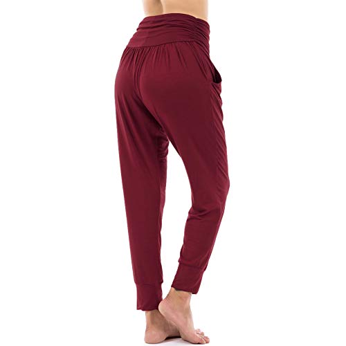 Lofbaz Pantalones de Yoga para Mujer Leggings de Entrenamiento Ropa de Mujer Pantalones Deportivos Ropa Harem Pijamas Gris M