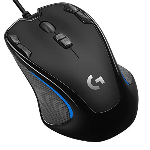 Logitech G300s Ratón Gaming con Cable, Ambidiestro, RGB, Peso Reducido, 9 Botones Programables, Memoria Integrada, PC/Mac - Negro