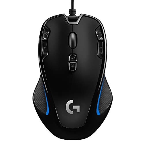 Logitech G300s Ratón Gaming con Cable, Ambidiestro, RGB, Peso Reducido, 9 Botones Programables, Memoria Integrada, PC/Mac - Negro