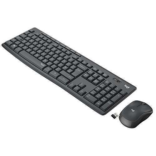 Logitech MK295 Combo de Ratón y Teclado Inalámbricos, Disposición AZERTY Francés, Gris