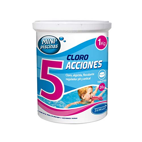 LOLAhome Cloro en tabletas de 20 gr para Mini Piscinas de 5 Funciones de 1 kg