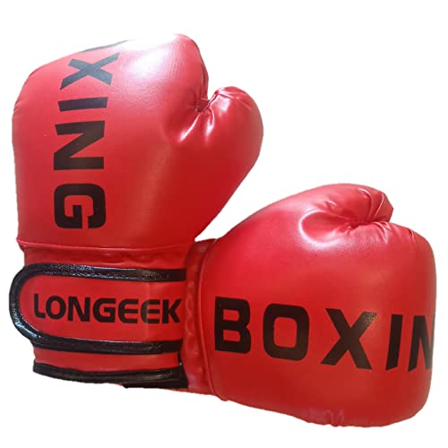 Longeek Guantes de Boxeo para niños 4oz Junior Cartoon Sparring Punchbag, Guantes de Entrenamiento de Boxeo, Guantes de Lucha de Boxeo para niños de 3 a 10 años