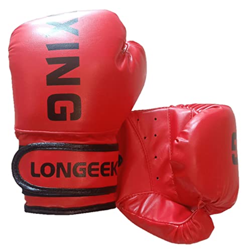 Longeek Guantes de Boxeo para niños 4oz Junior Cartoon Sparring Punchbag, Guantes de Entrenamiento de Boxeo, Guantes de Lucha de Boxeo para niños de 3 a 10 años