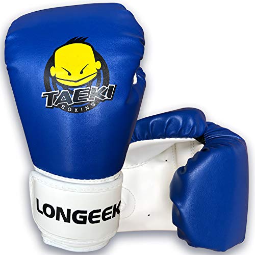 Longeek Guantes de Boxeo para niños 4oz Junior Cartoon Sparring Punchbag, Guantes de Entrenamiento de Boxeo, Guantes de Lucha de Boxeo para niños de 3 a 10 años