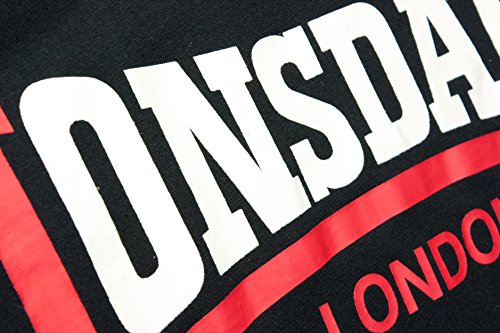 Lonsdale Camiseta Manga Corta Two Tone, Nero, XX-Large