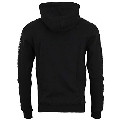 Lonsdale Sleeve Sudadera con Capucha, Black, Large para Hombre