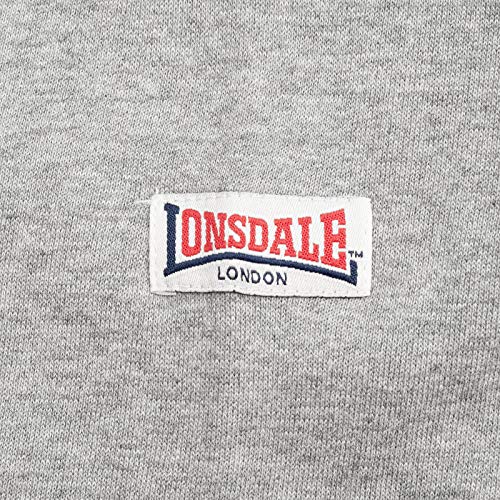 Lonsdale Sudadera para Hombre. Gris Jaspeado M