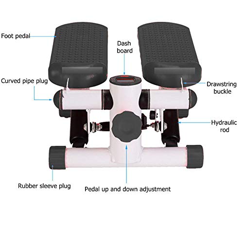 LOOCJ Steppers Domésticos, Steppers con Cuerdas Eléctricas, Steppers Rotativos, Steppers Avanzados con Pantalla Multifuncional De Resistencia De Bicicleta Estática