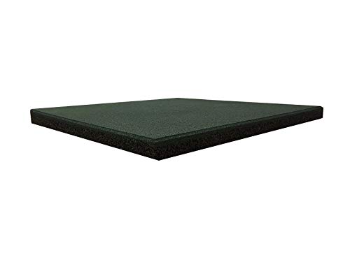 Loseta de Caucho para Gimnasio | Medida 50 x 50 x 2 cm | Suelo de Caucho Gimnasio | Pavimento de Caucho para Halterofilia | Loseta de Entrenamiento Profesional (8 losetas (2 m²), Verde)