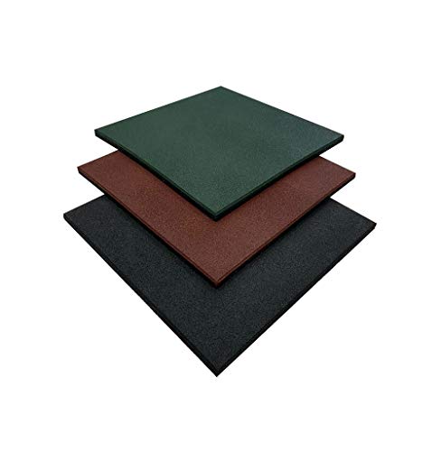 Loseta de Caucho para Gimnasio | Medida 50 x 50 x 2 cm | Suelo de Caucho Gimnasio | Pavimento de Caucho para Halterofilia | Loseta de Entrenamiento Profesional (8 losetas (2 m²), Verde)