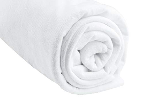 Lot de 3 Draps housse Coton pour lit Bébé 60x120 - 8 coloris disponibles (Blanc)