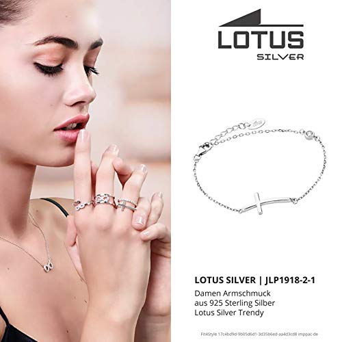 Lotus Silver Pulsera de plata de ley 925 con cruz LP1918-2/1 con circonitas