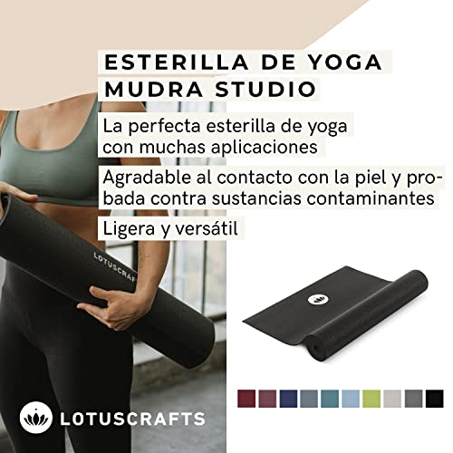 Lotuscrafts Esterilla Yoga Antideslizante Mudra Studio - Colchoneta Yoga Antideslizante Ecologica - Esterilla Pilates y Yoga - Alfombra Yoga - Eco Yoga Mat