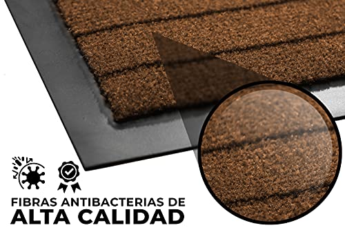 LucaHome - Felpudo Entrada a casa Nevada, Felpudo Entrada casa Antideslizante, Impermeable, Lavable, Antibacterias, Pasillo, Cocina, Dormitorio, Felpudo Interior y Exterior (Marrón, 40 x 60 cm)