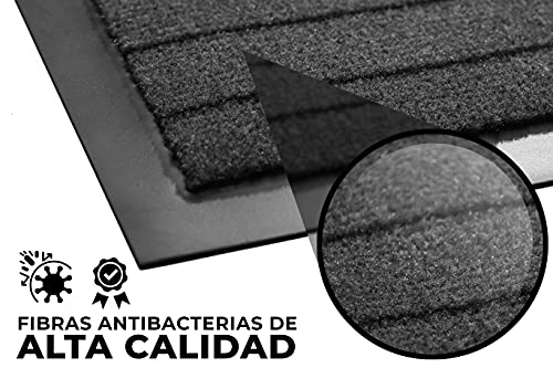 LucaHome - Felpudo Entrada a casa Nevada, Felpudo Entrada casa Antideslizante, Impermeable, Lavable, Antibacterias, Pasillo, Cocina, Dormitorio, Felpudo Interior y Exterior (Gris, 40 x 60 cm)