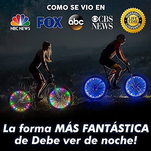 Luces de Bicicleta Activ Life (1 Rueda, patrióticas), Regalos de Fitness para Hombres Que Tienen Todo lo Mejor, Hijo, Hija, Ideas geniales de Regalos para Mujeres