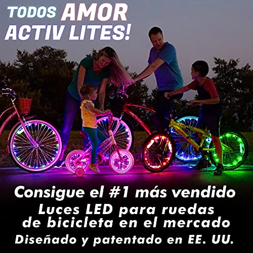 Luces LED Active Life para bicis (Set de 2 Rojo, Blanco y Azul). Regalo Fitness, Deportivo Ideal para Nietos, sobrinos. Idea Popular, Original y Divertida del 2020 para Alguien Que lo Tiene Todo.