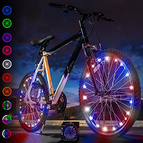 Luces LED Active Life para bicis (Set de 2 Rojo, Blanco y Azul). Regalo Fitness, Deportivo Ideal para Nietos, sobrinos. Idea Popular, Original y Divertida del 2020 para Alguien Que lo Tiene Todo.