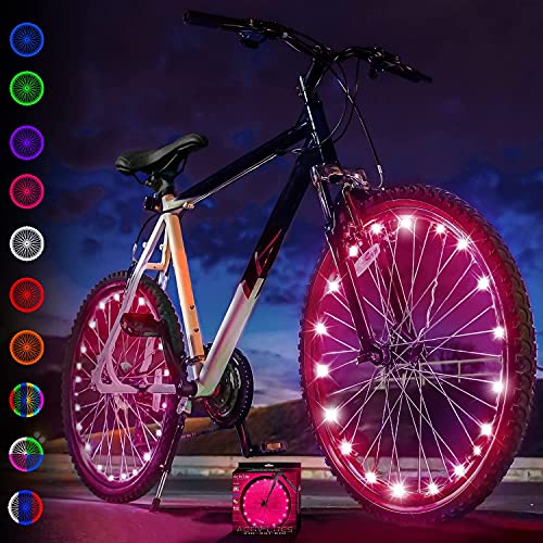 Luces LED Active Life para bicis (Set de 2 Rosa). Regalo de cumpleaños más Popular para niñas de 3+, Adolescentes y Mujeres. Regalo Original de San Valentín para su Mujer, Madre, Amiga, Hermana...