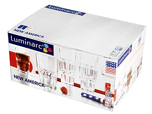 Luminarc New America Vasos, Vidrio sodo, Set de 6, 6