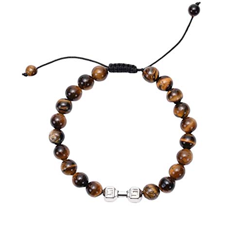 LYsng Pulsera de Piedras Preciosas Pulseras para Mujer Elegante Pulsera Pulsera Tejida Elástica Pulsera Mancuernas Pulsera Pulsera de Ojo de Tigre Tiger Eye