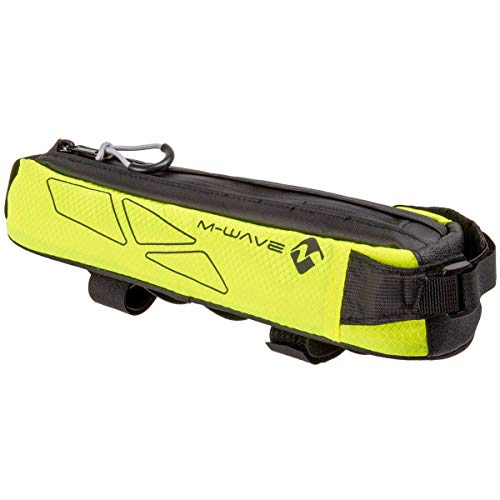 M-Wave Rough Ride Top Bolsa para Tubo Superior de Bicicleta, Color Amarillo neón, Unisex Adulto, ca. 7x8,5x29 cm